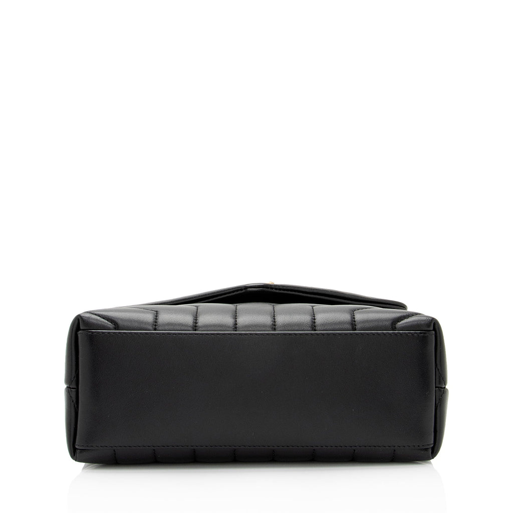 Saint Laurent Matelasse Calfskin Monogram LouLou Chain Small Crossbody (SHF-8o8aXB)