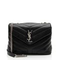 Saint Laurent Matelasse Calfskin Monogram LouLou Chain Small Crossbody Bag (SHF-XeDlWE)