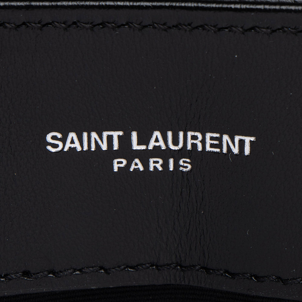 Saint Laurent Matelasse Calfskin Monogram LouLou Chain Small Crossbody