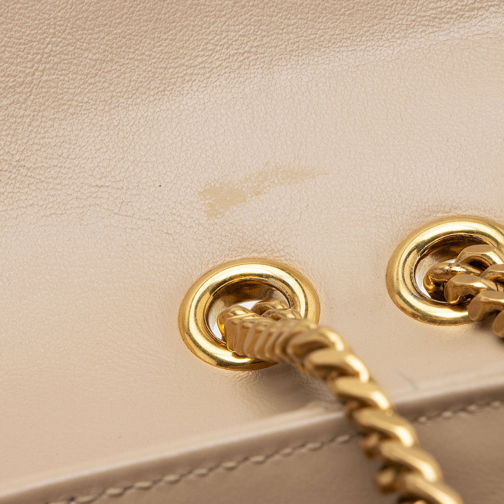 Saint Laurent Matelasse Calfskin Monogram LouLou Chain Small Crossbody