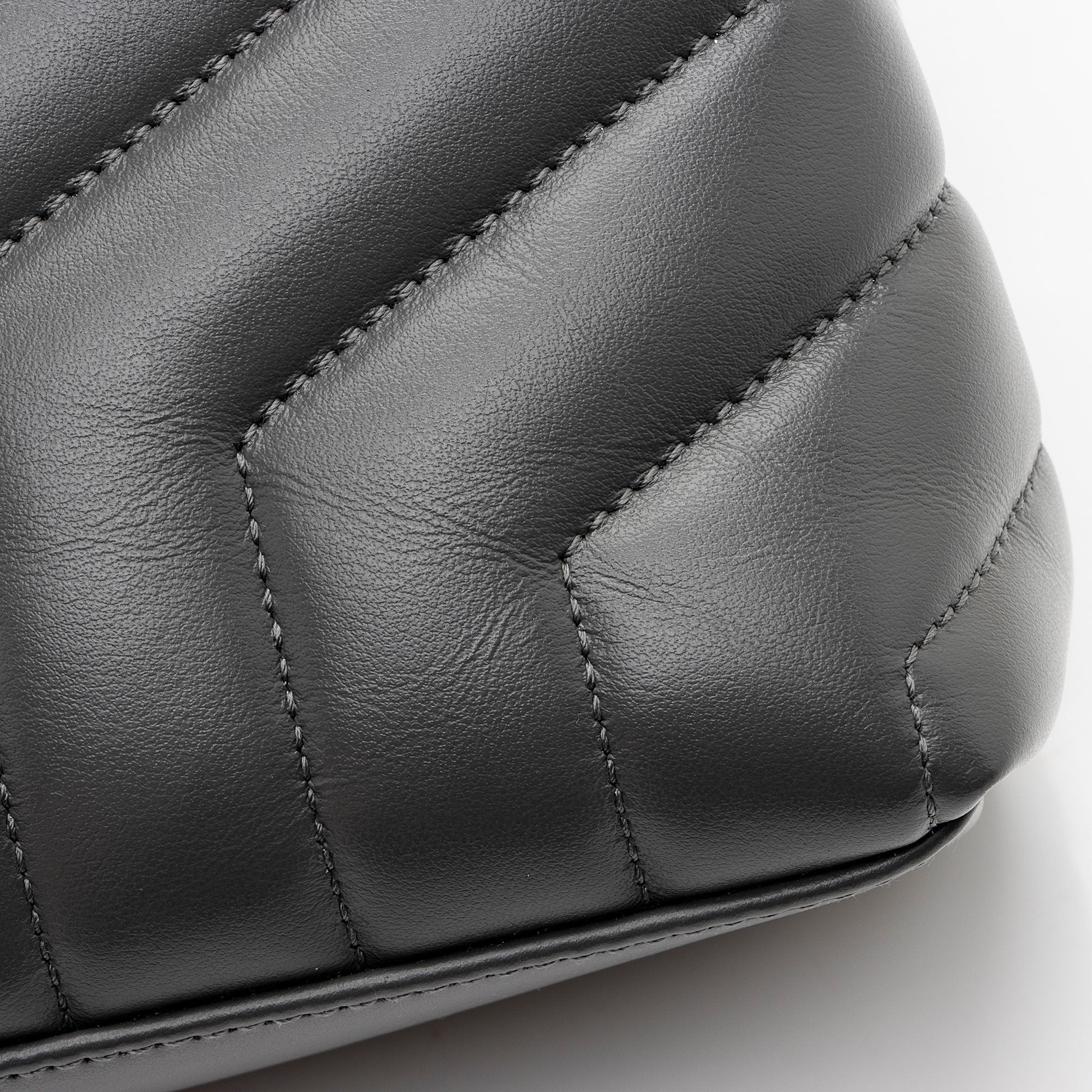 Saint Laurent Matelasse Calfskin Monogram LouLou Chain Small Crossbody