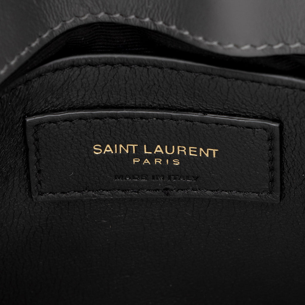 Saint Laurent Matelasse Calfskin Monogram LouLou Chain Small Crossbody