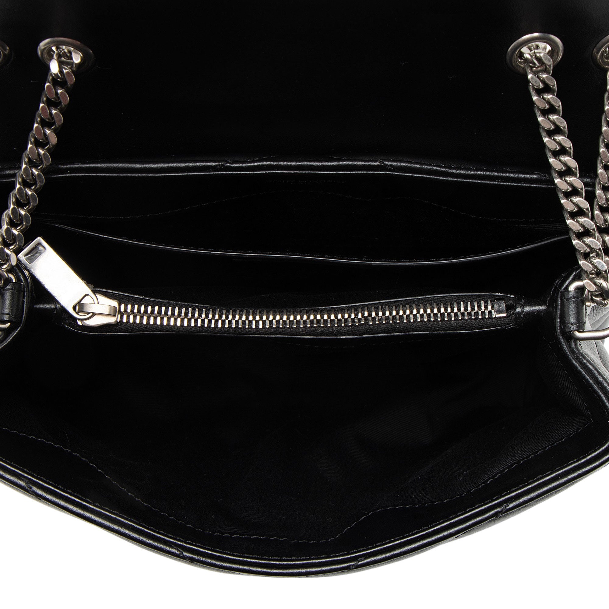 Saint Laurent Matelasse Calfskin Monogram LouLou Chain Small Shoulder Bag