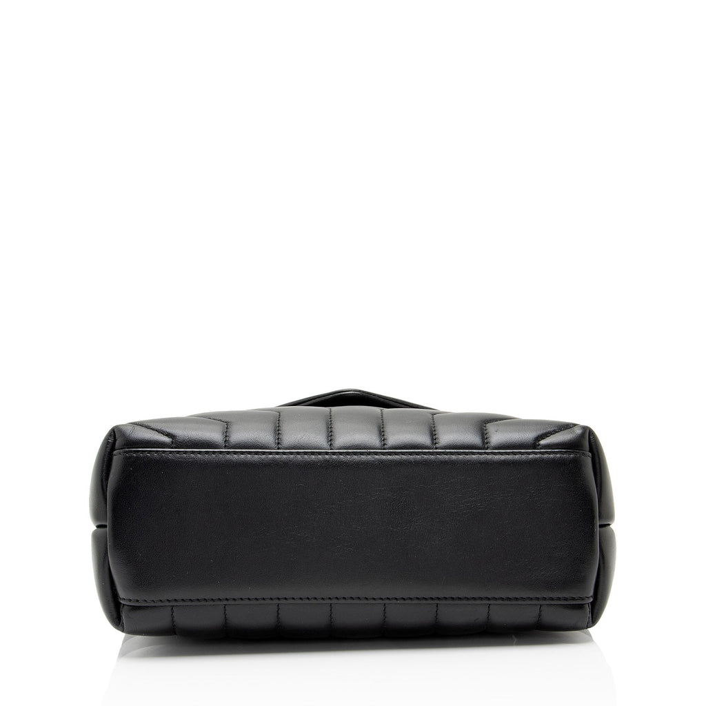 Saint Laurent Matelasse Calfskin Monogram LouLou Chain Small Crossbody