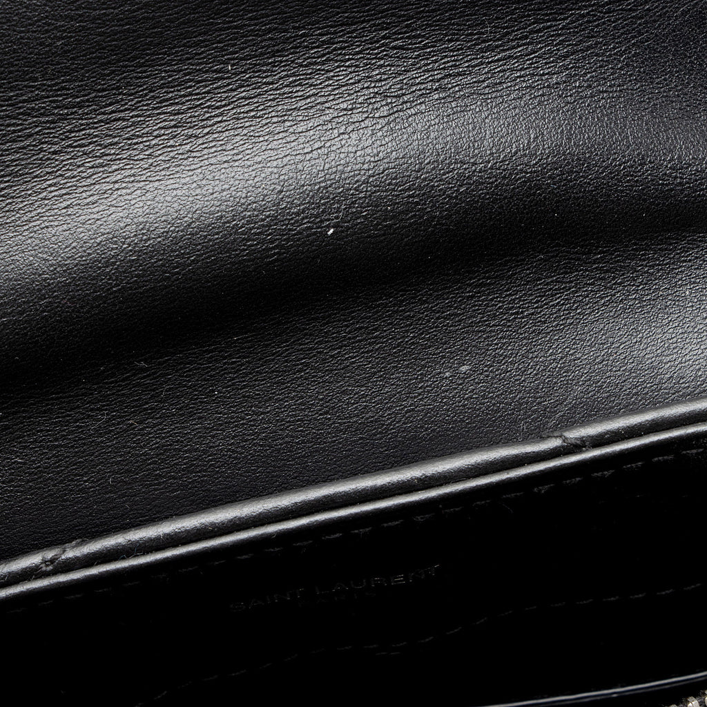 Saint Laurent Matelasse Calfskin Monogram LouLou Chain Small Crossbody