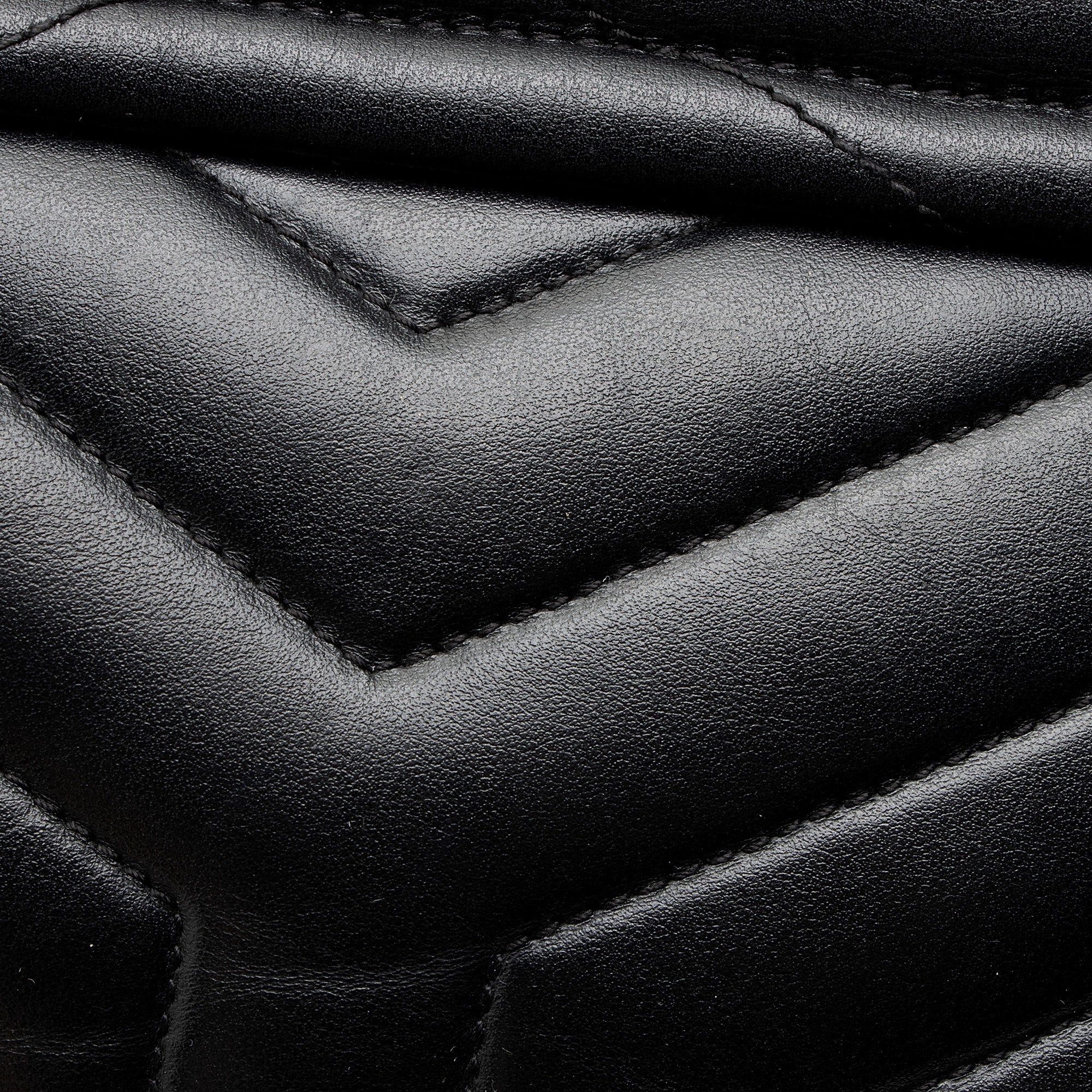 Saint Laurent Matelasse Calfskin Monogram LouLou Chain Small Crossbody