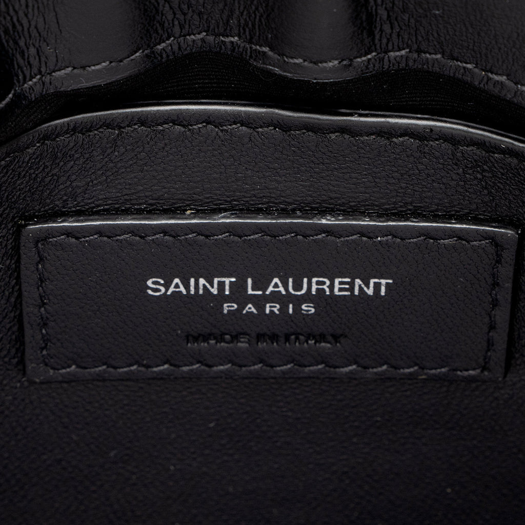 Saint Laurent Matelasse Calfskin Monogram LouLou Chain Small Crossbody