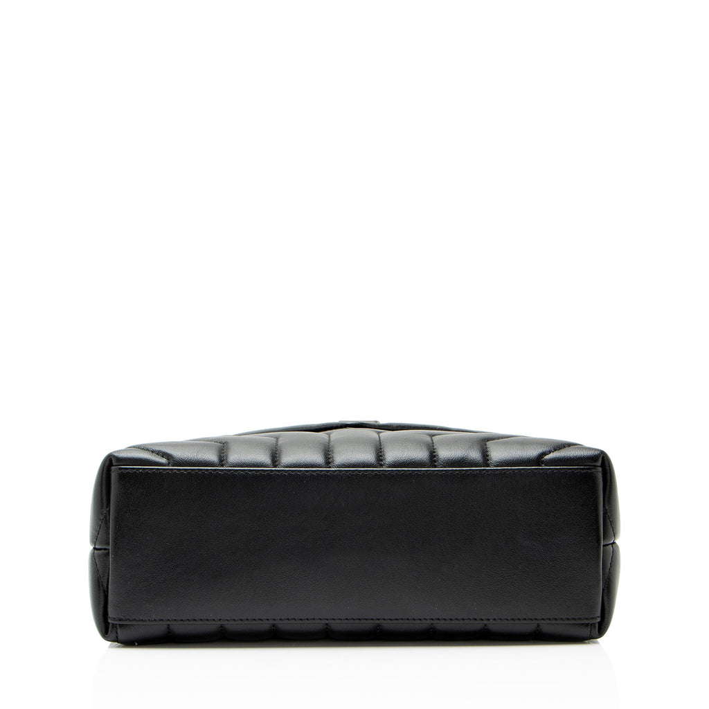 Saint Laurent Matelasse Calfskin Monogram LouLou Chain Small Shoulder Bag