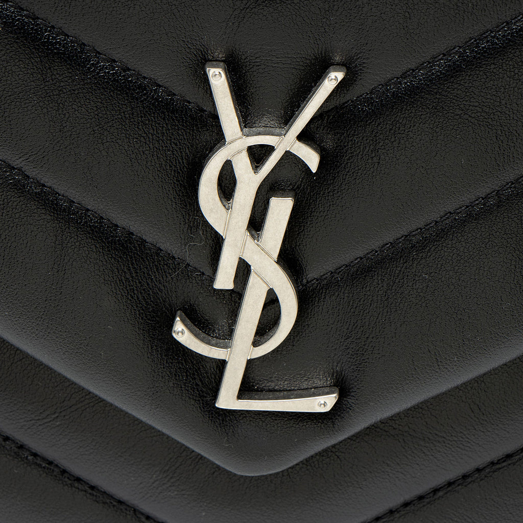 Saint Laurent Matelasse Calfskin Monogram LouLou Chain Small Shoulder Bag