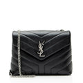 Saint Laurent Matelasse Calfskin Monogram LouLou Chain Small Shoulder Bag