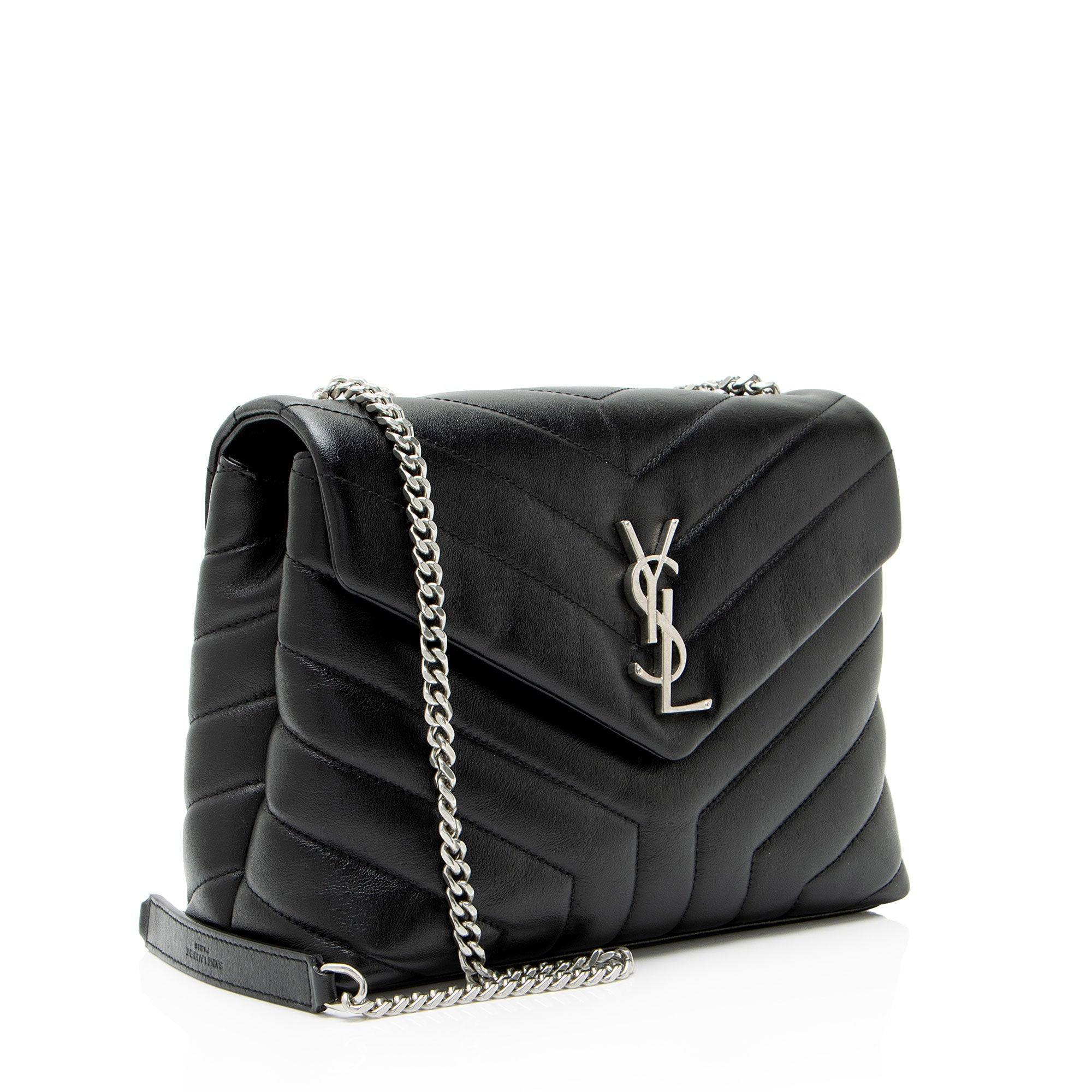 Saint Laurent Matelasse Calfskin Monogram LouLou Chain Small Shoulder Bag