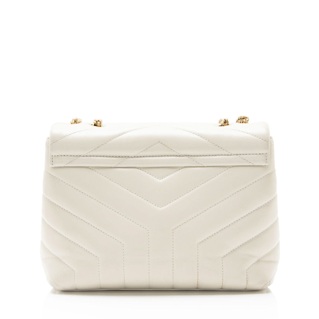 Saint Laurent Matelasse Calfskin Monogram LouLou Chain Small Shoulder Bag