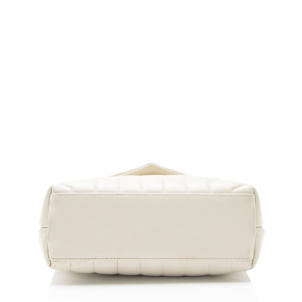Saint Laurent Matelasse Calfskin Monogram LouLou Chain Small Shoulder Bag