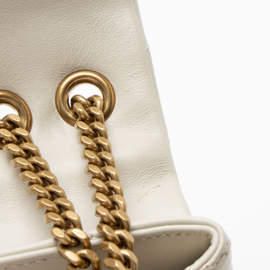 Saint Laurent Matelasse Calfskin Monogram LouLou Chain Small Shoulder Bag