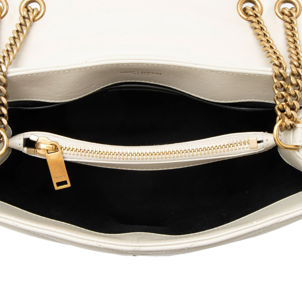 Saint Laurent Matelasse Calfskin Monogram LouLou Chain Small Shoulder Bag