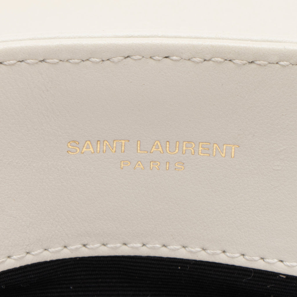 Saint Laurent Matelasse Calfskin Monogram LouLou Chain Small Shoulder Bag
