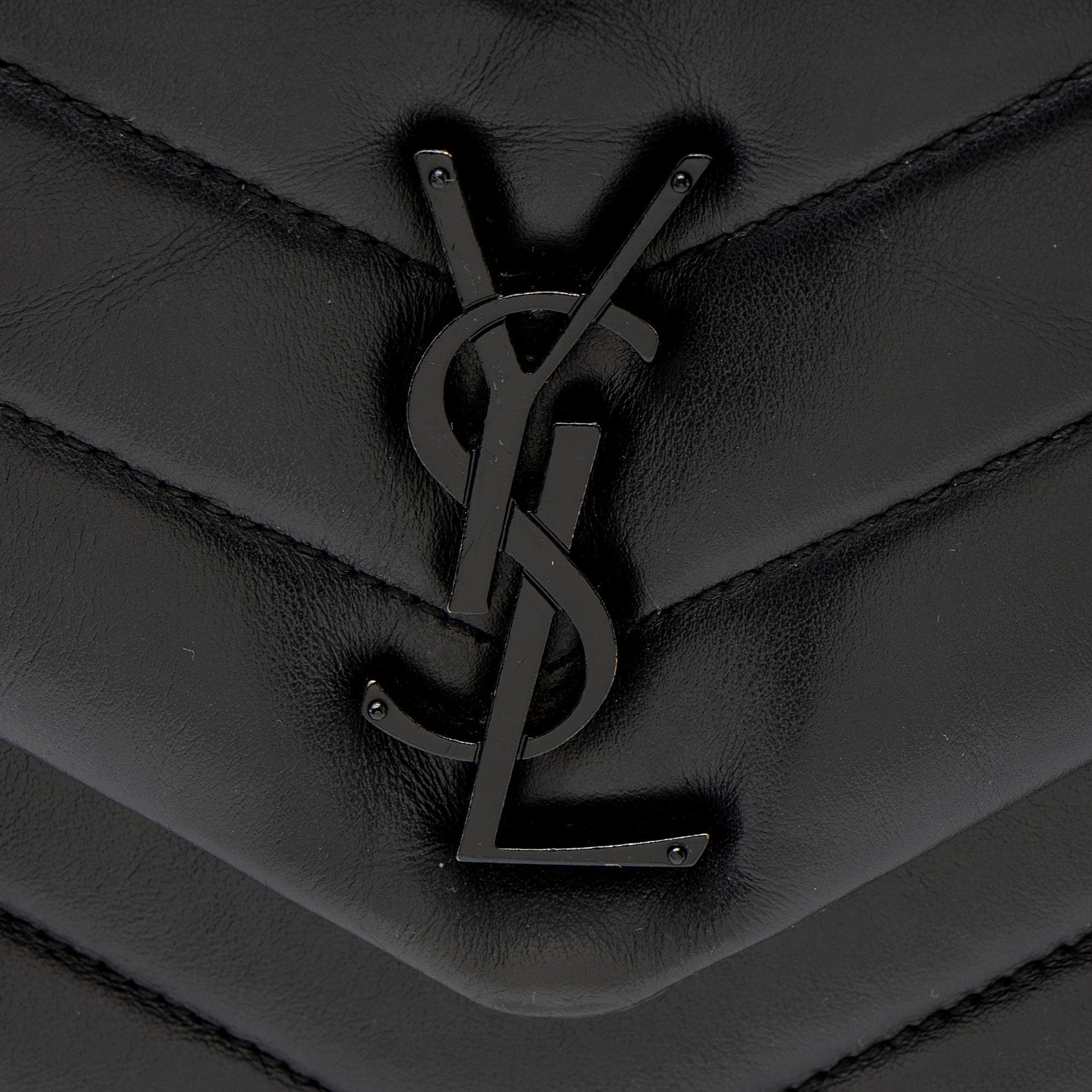 Saint Laurent Matelasse Calfskin Monogram LouLou Chain Small Shoulder Bag