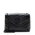 Saint Laurent Matelasse Calfskin Monogram LouLou Chain Small Shoulder Bag