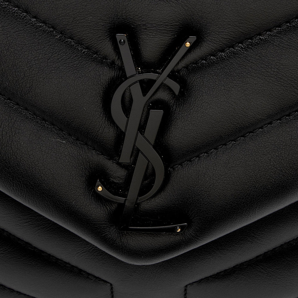 Saint Laurent Matelasse Calfskin Monogram LouLou Chain Small Shoulder Bag