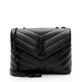 Saint Laurent Matelasse Calfskin Monogram LouLou Chain Small Shoulder Bag