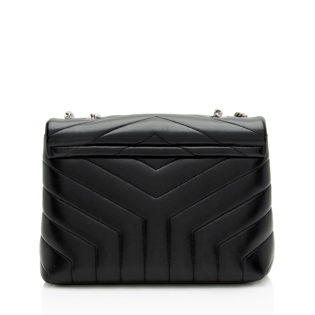 Saint Laurent Matelasse Calfskin Monogram LouLou Chain Small Shoulder Bag