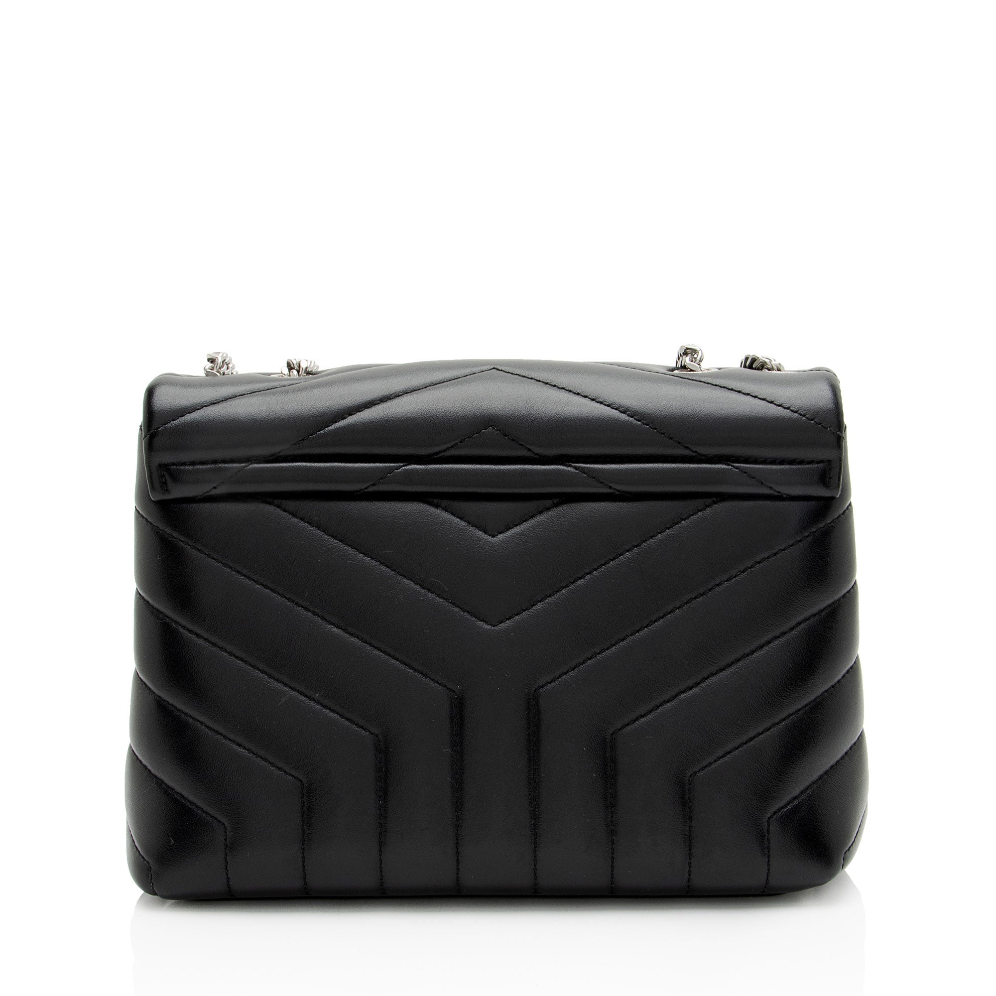 Saint Laurent Matelasse Calfskin Monogram LouLou Chain Small Shoulder Bag