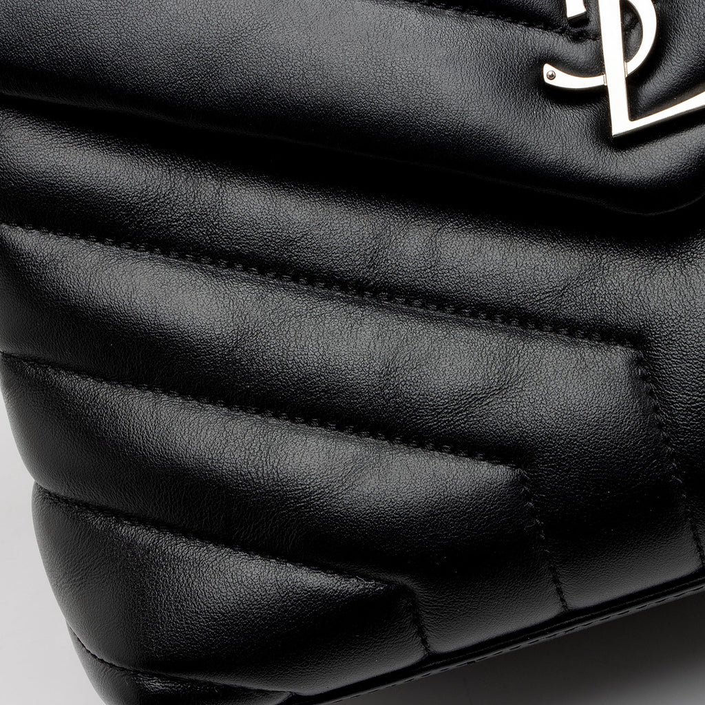 Saint Laurent Matelasse Calfskin Monogram LouLou Chain Small Shoulder Bag