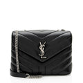 Saint Laurent Matelasse Calfskin Monogram LouLou Chain Small Shoulder Bag