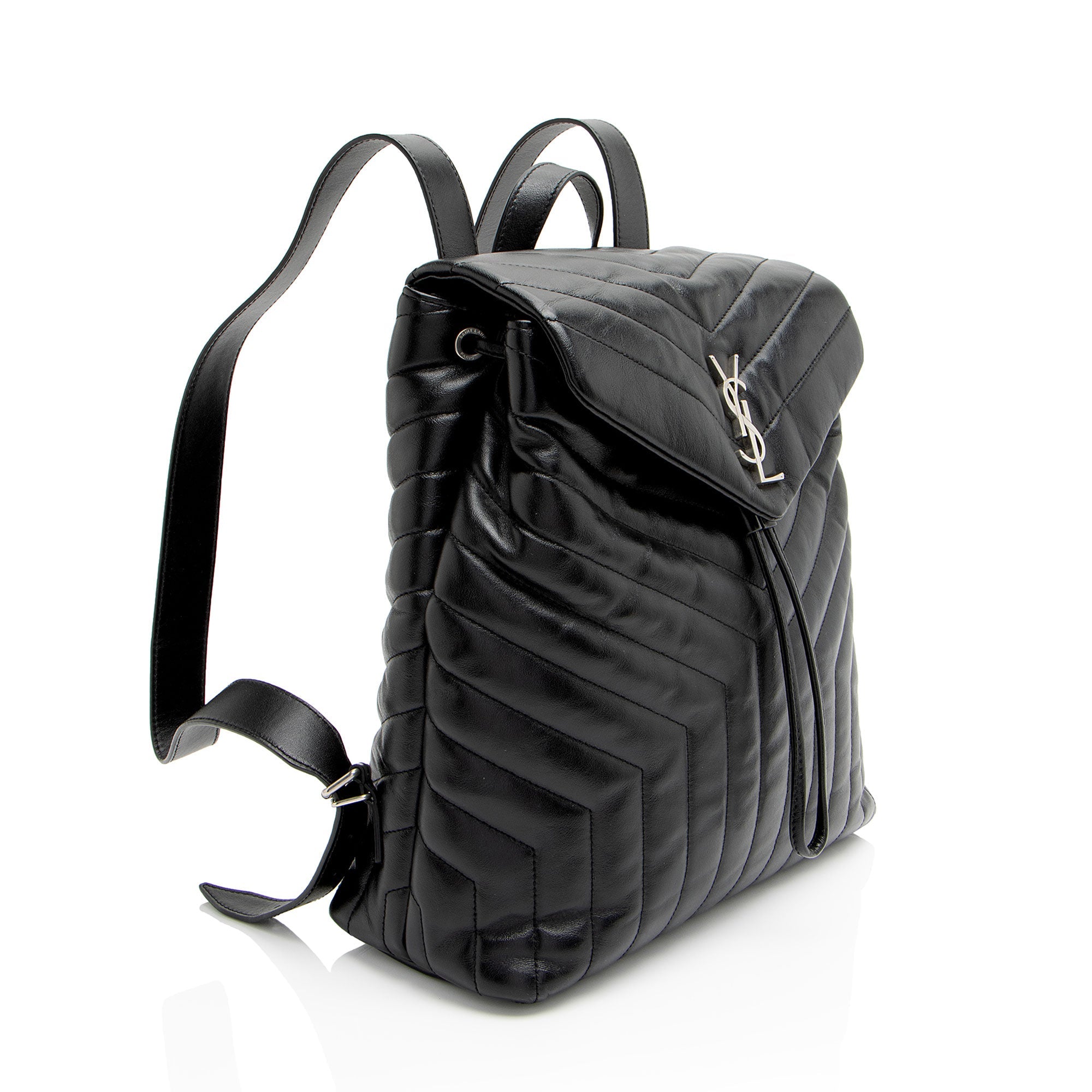 Saint Laurent Matelasse Calfskin Monogram LouLou Medium Backpack (SHF-TSOSNw)