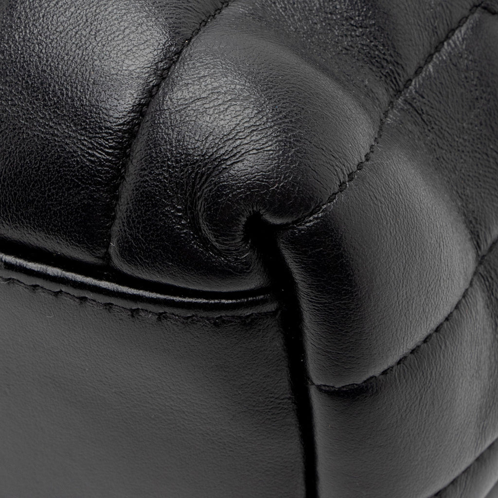 Saint Laurent Matelasse Calfskin Monogram LouLou Medium Backpack