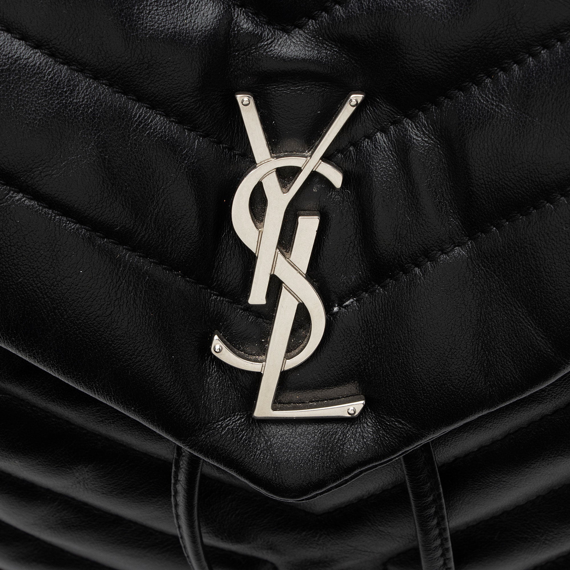 Saint Laurent Matelasse Calfskin Monogram LouLou Medium Backpack