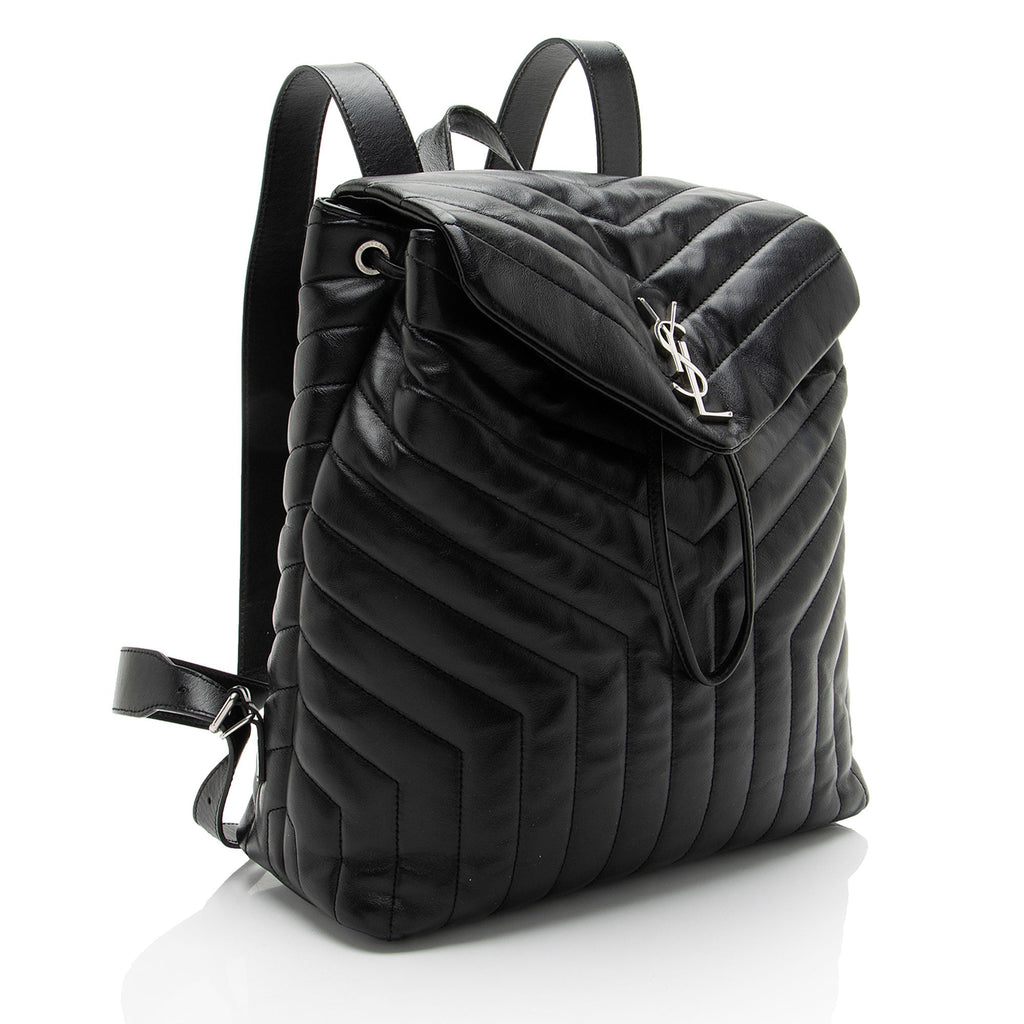Saint Laurent Matelasse Calfskin Monogram LouLou Medium Backpack