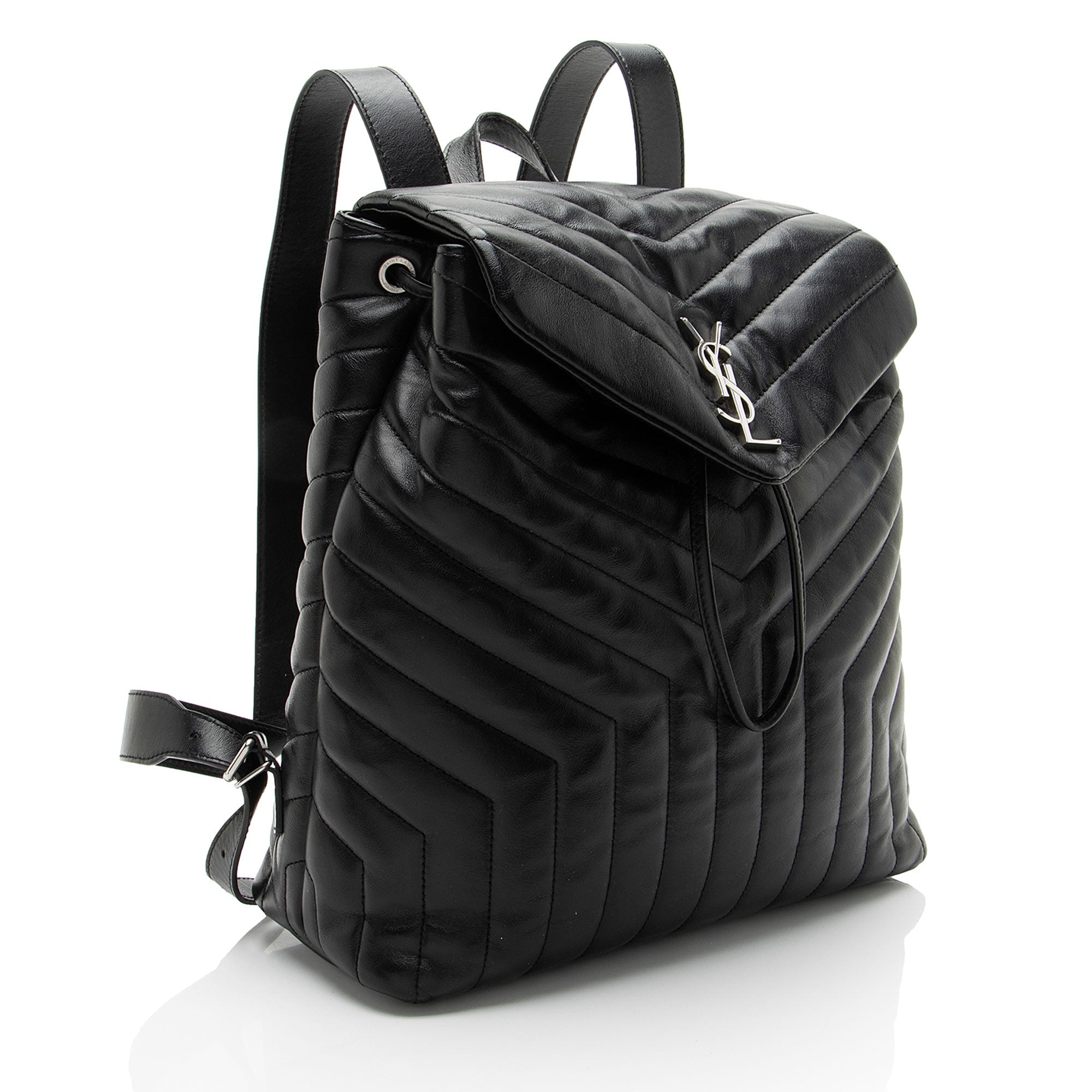 Saint Laurent Matelasse Calfskin Monogram LouLou Medium Backpack