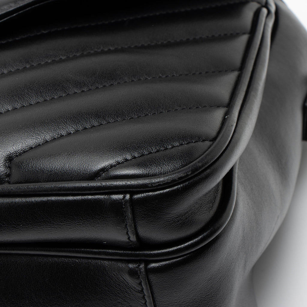 Saint Laurent Matelasse Calfskin Monogram LouLou Slouchy Large Shoulder Bag