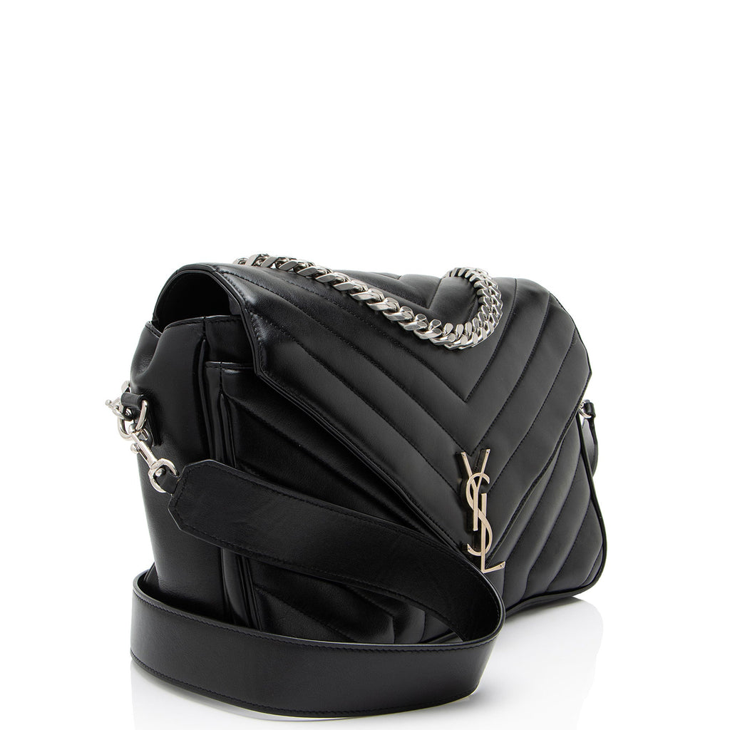 Saint Laurent Matelasse Calfskin Monogram LouLou Slouchy Large Shoulder Bag
