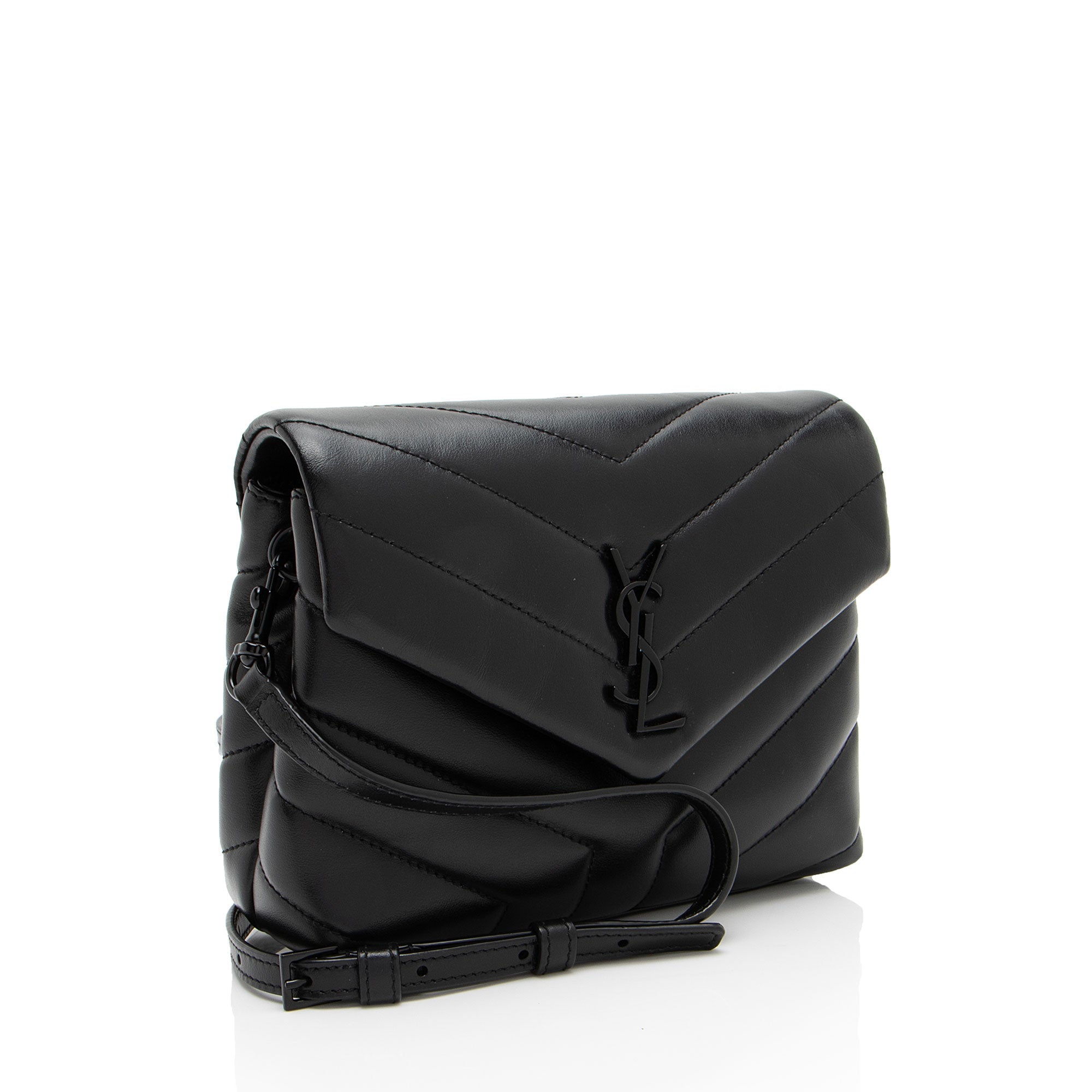 Saint Laurent Matelasse Calfskin Monogram LouLou Toy Crossbody (SHF-oHahXx)