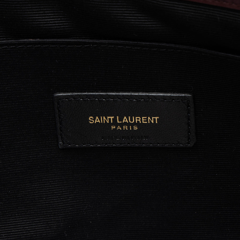 Saint Laurent Matelasse Calfskin Monogram Medium Wristlet