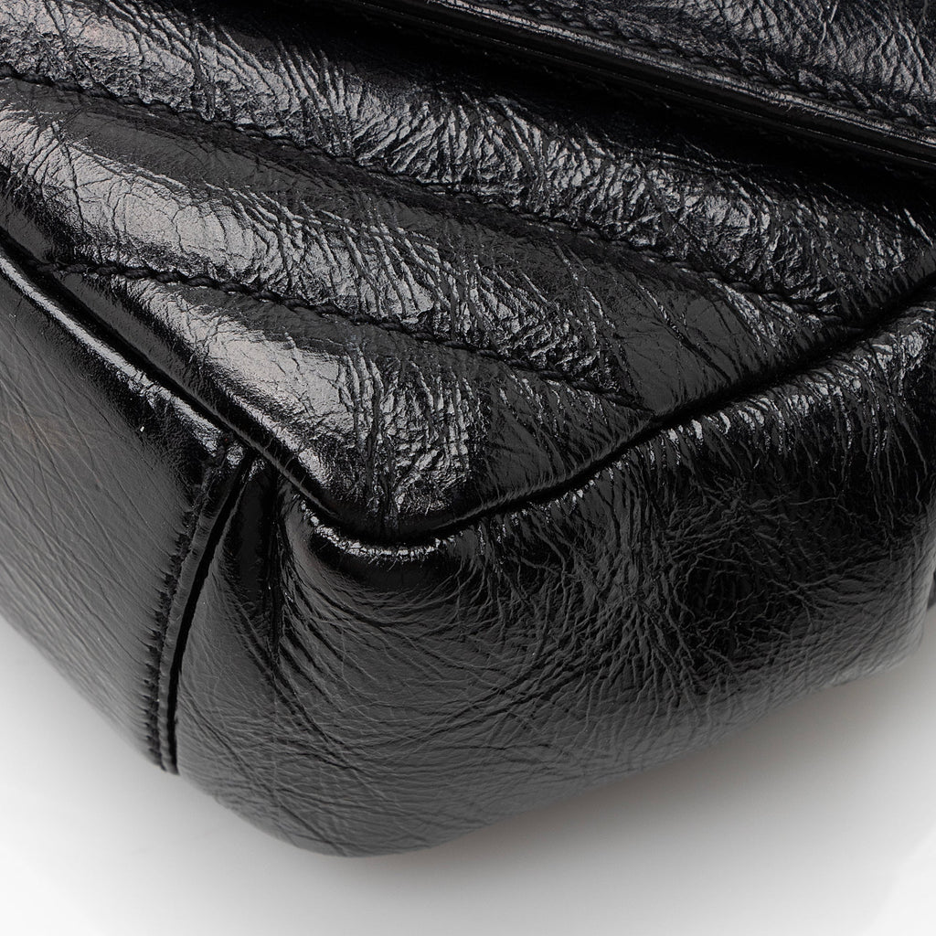 Saint Laurent Matelasse Calfskin Monogram Punk Chain Baby Crossbody Bag (SHF-22834)