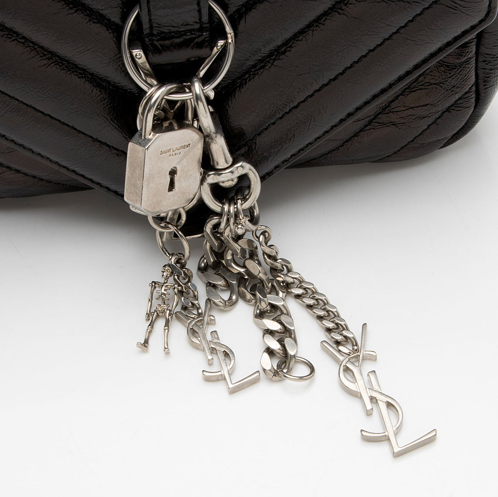 Saint Laurent Matelasse Calfskin Monogram Punk Chain Baby Crossbody