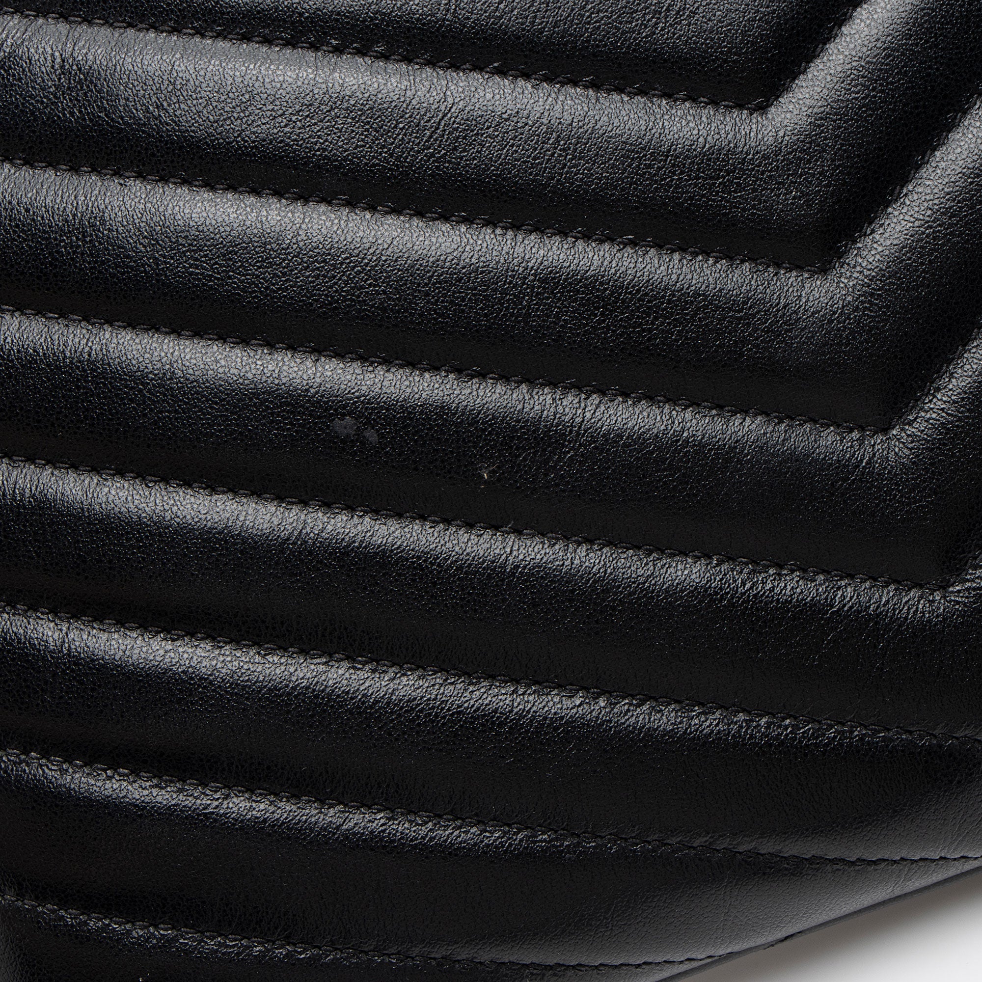 Saint Laurent Matelasse Calfskin Monogram Small Wristlet (SHF-6zoV5w)
