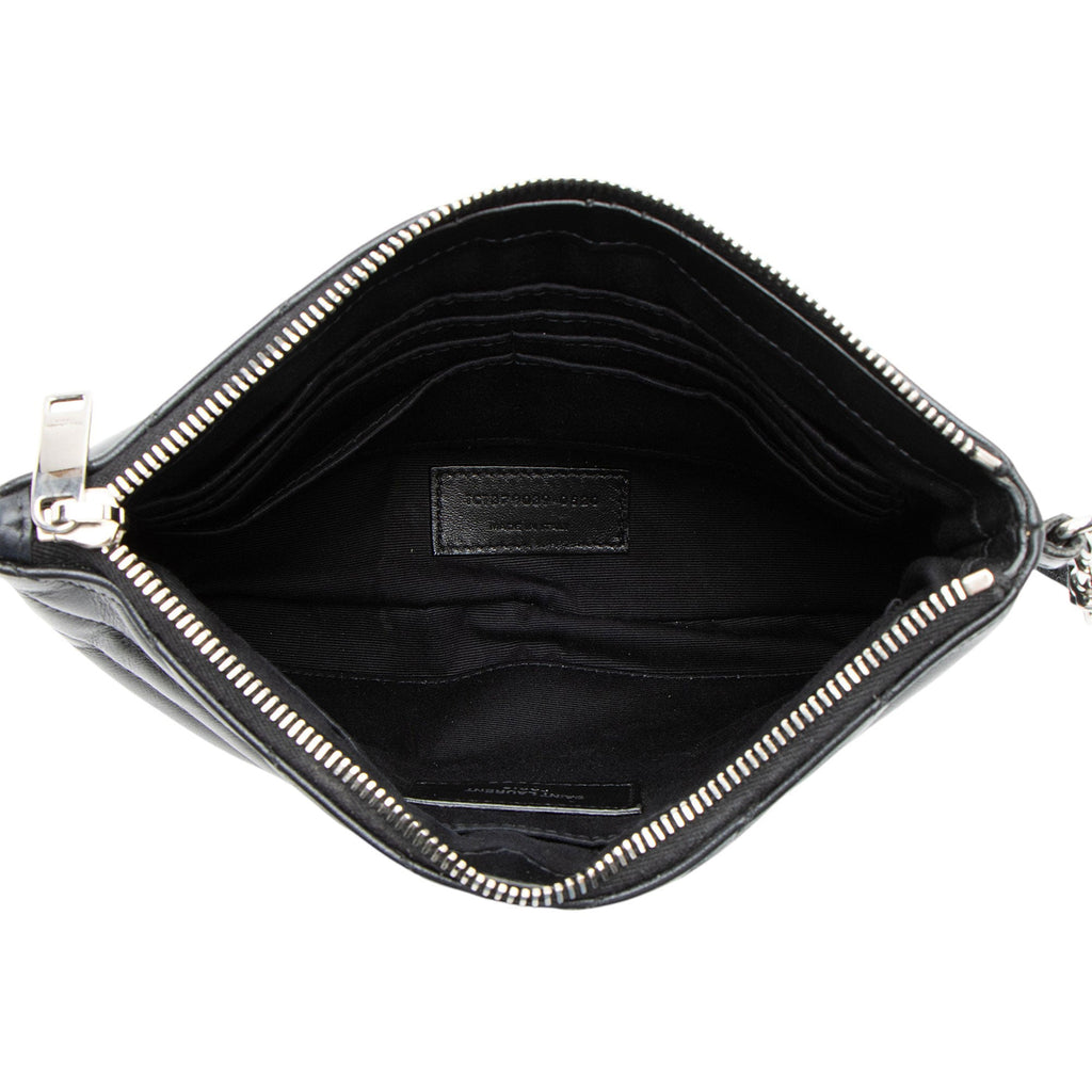 Saint Laurent Matelasse Calfskin Monogram Small Wristlet (SHF-6zoV5w)