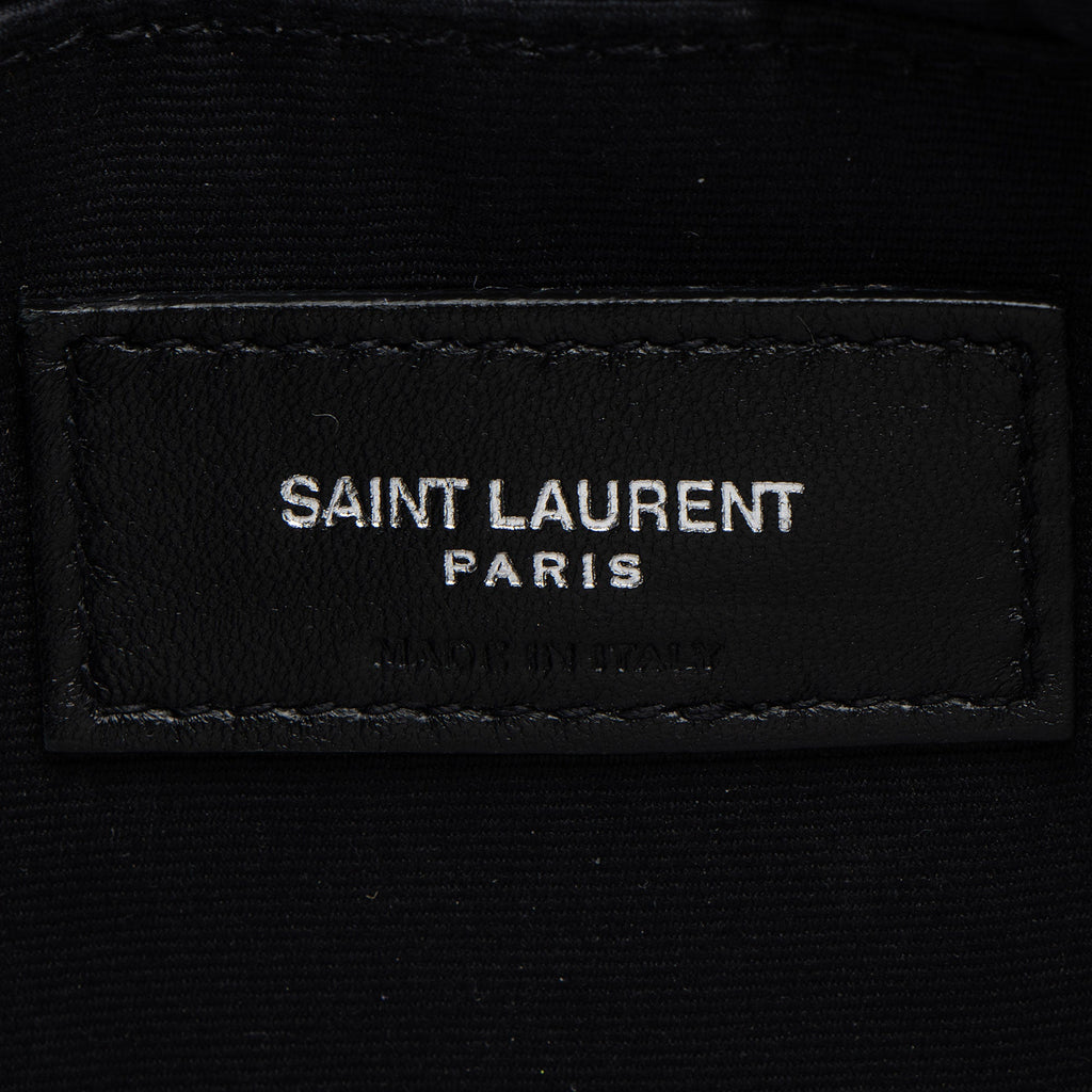 Saint Laurent Matelasse Calfskin Monogram Small Wristlet (SHF-6zoV5w)