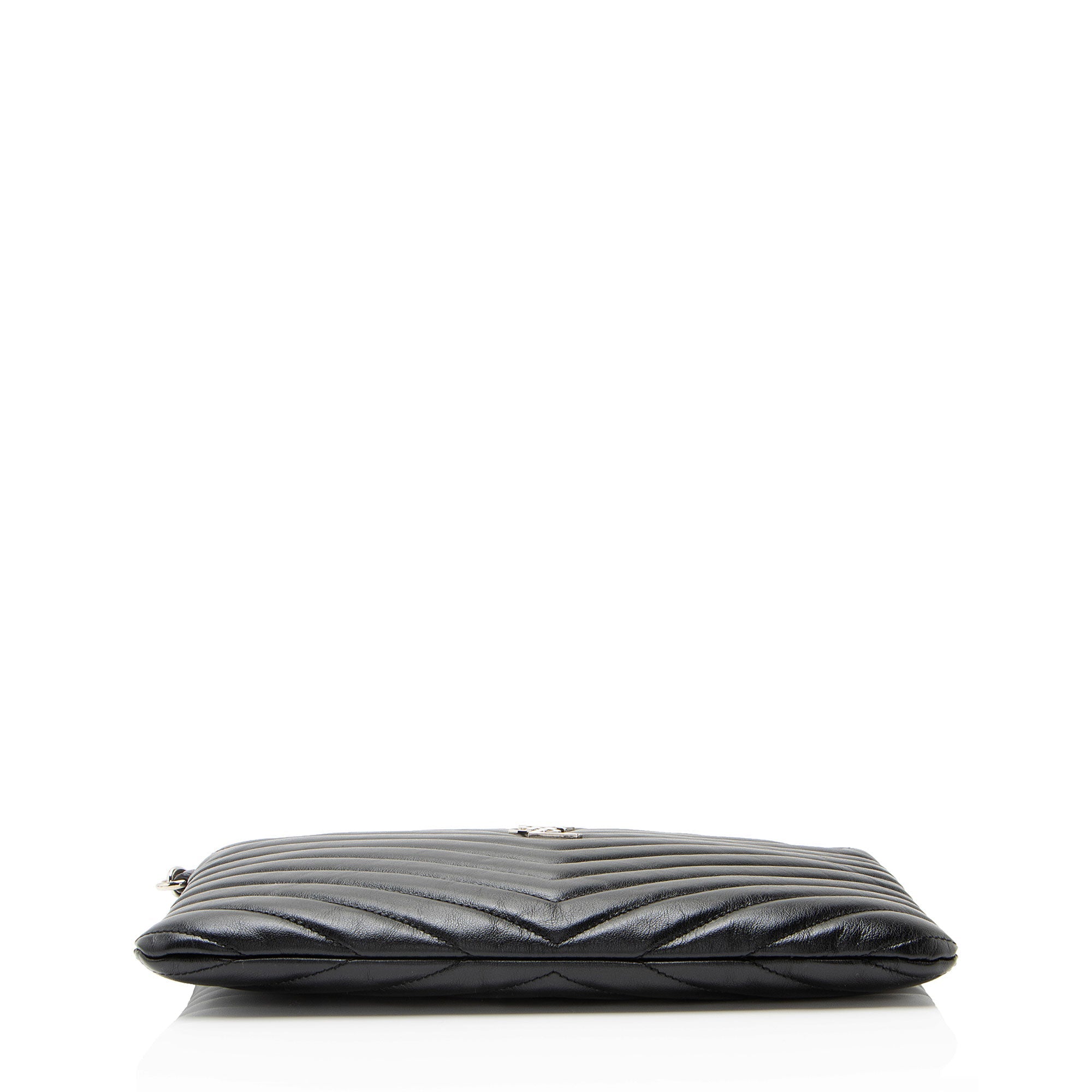 Saint Laurent Matelasse Calfskin Monogram Small Wristlet