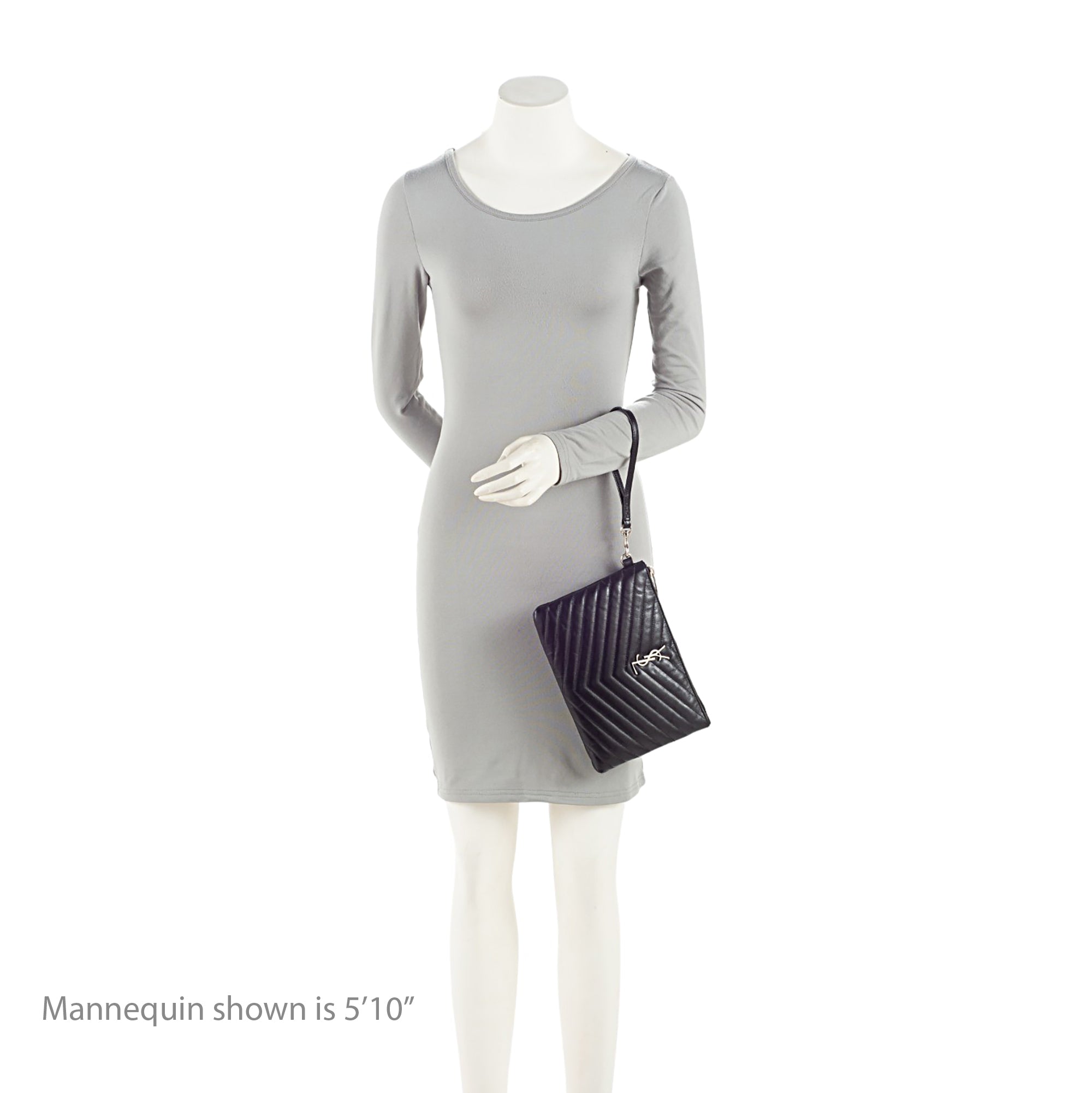 Saint Laurent Matelasse Calfskin Monogram Small Wristlet