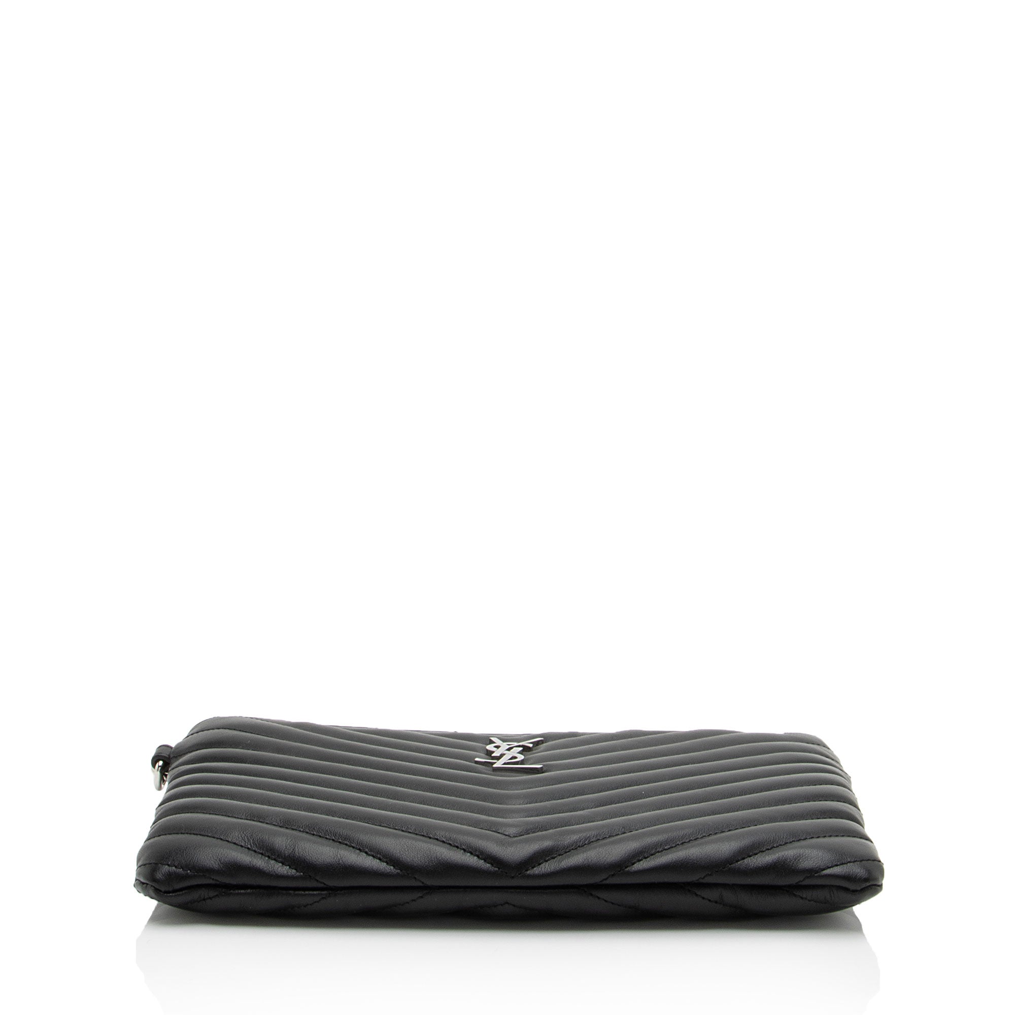 Saint Laurent Matelasse Calfskin Monogram Small Wristlet