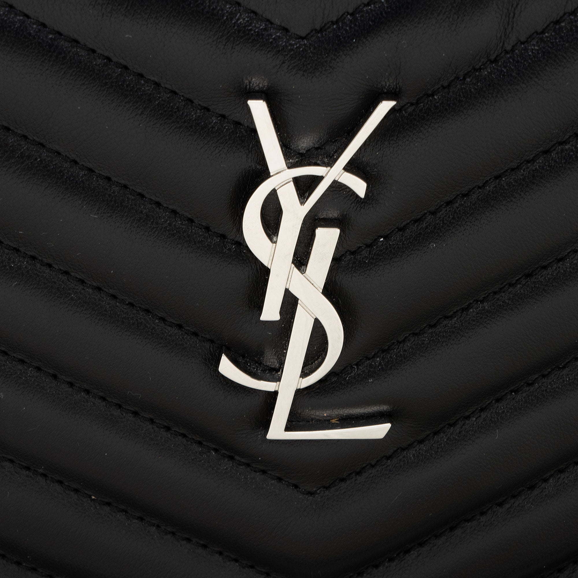 Saint Laurent Matelasse Calfskin Monogram Small Wristlet