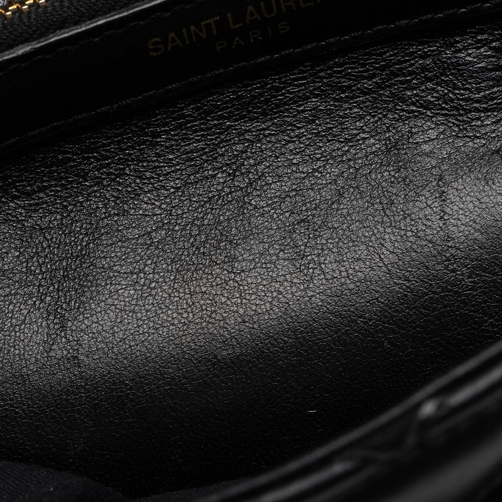 Saint Laurent Matelasse Calfskin Suede Monogram College Medium Shoulder Bag (SHF-UA4qfG)