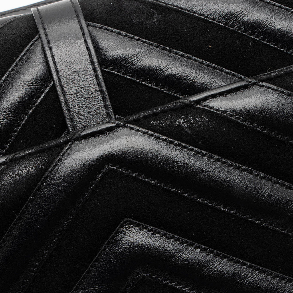 Saint Laurent Matelasse Calfskin Suede Monogram College Medium Shoulder Bag (SHF-UA4qfG)