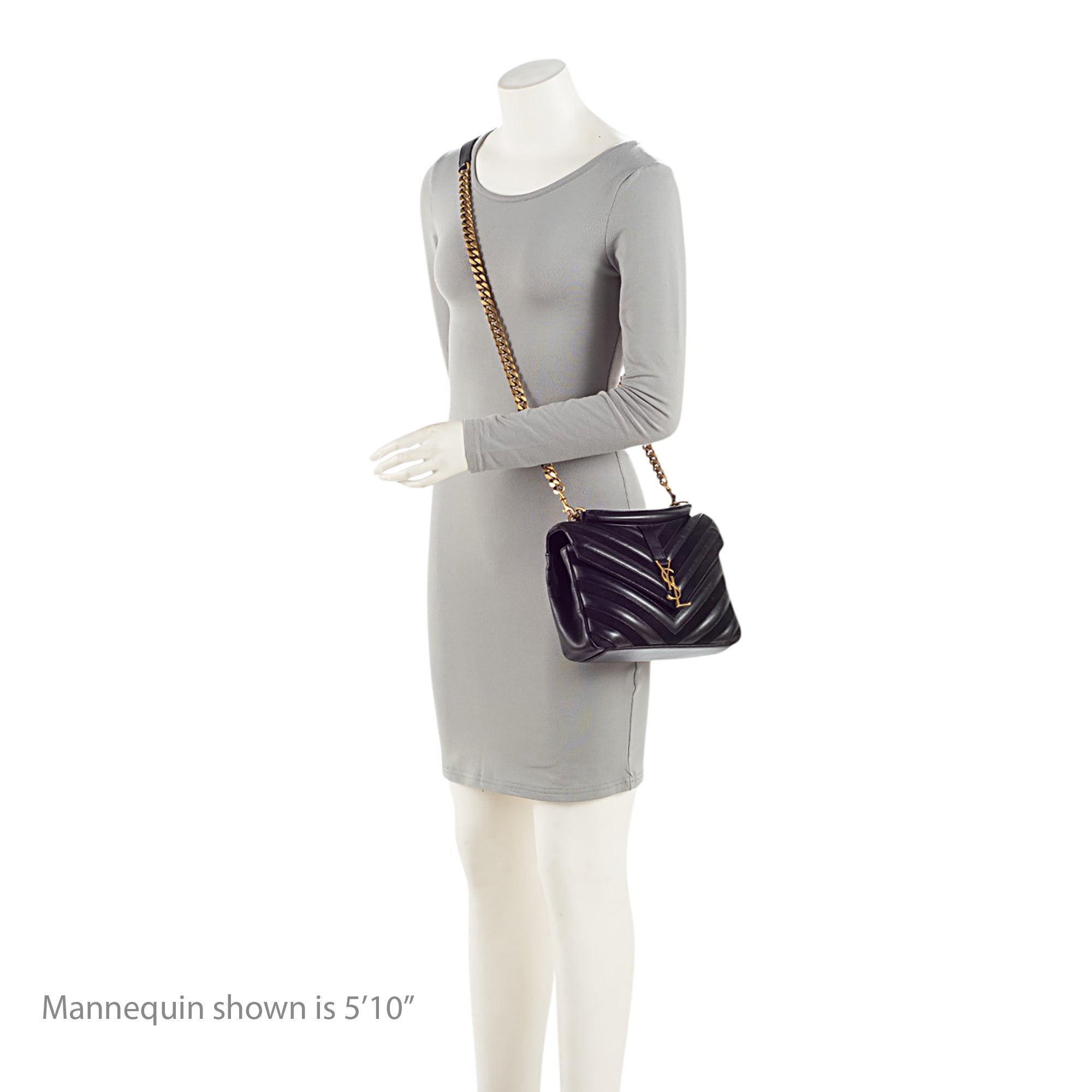 Saint Laurent Matelasse Calfskin Suede Monogram College Medium Shoulder Bag (SHF-UA4qfG)
