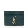 Saint Laurent Matelasse Grain de Poudre Monogram Card Case